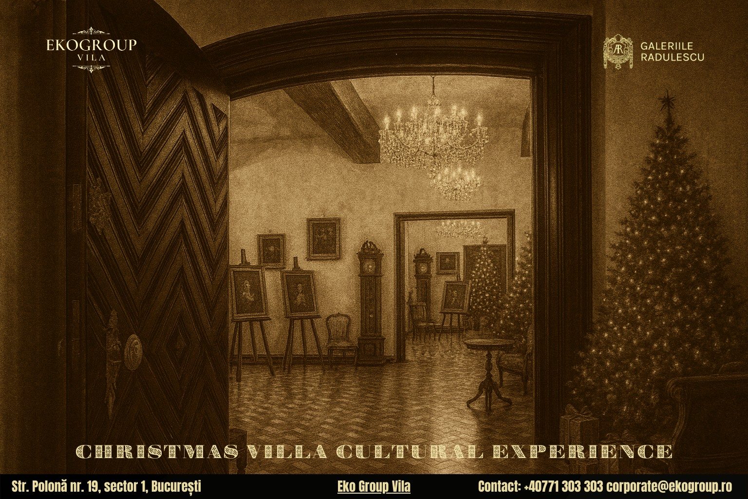 Un cadou de Crăciun cu savoare culturală: Acces la fascinanta expoziție „Crăciunul anilor ’30” de la Eko Group Vila